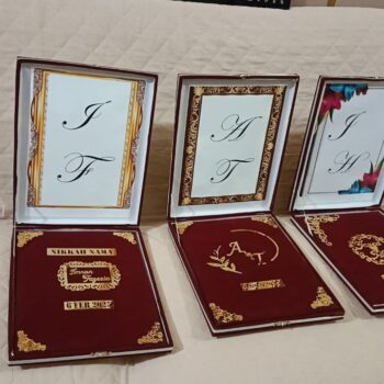 Customize valvet Nikkah book