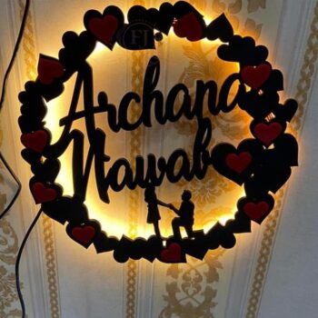 Wooden Led Name