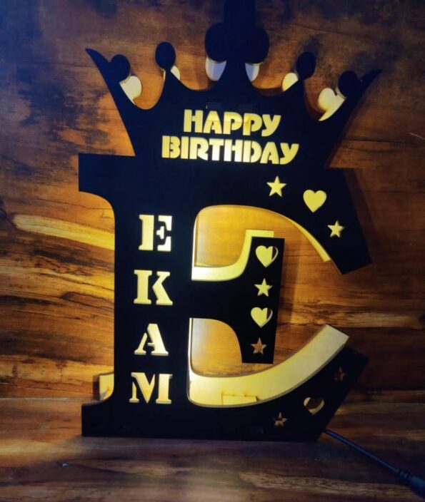 wooden alphabet led customized product |heartbeatcustomization
