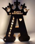 wooden alphabet led customized product |heartbeatcustomization