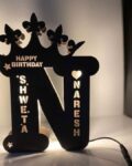 customized wooden alphabet led